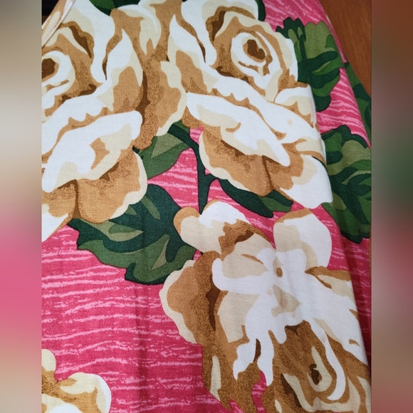 LuLaRoe Maxi rose print - Picture 3 of 4